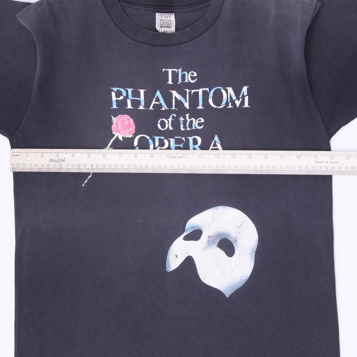 Vintage 90s The Phantom of the Opera Rose Mask Band T-Shirt Made in USA Size L