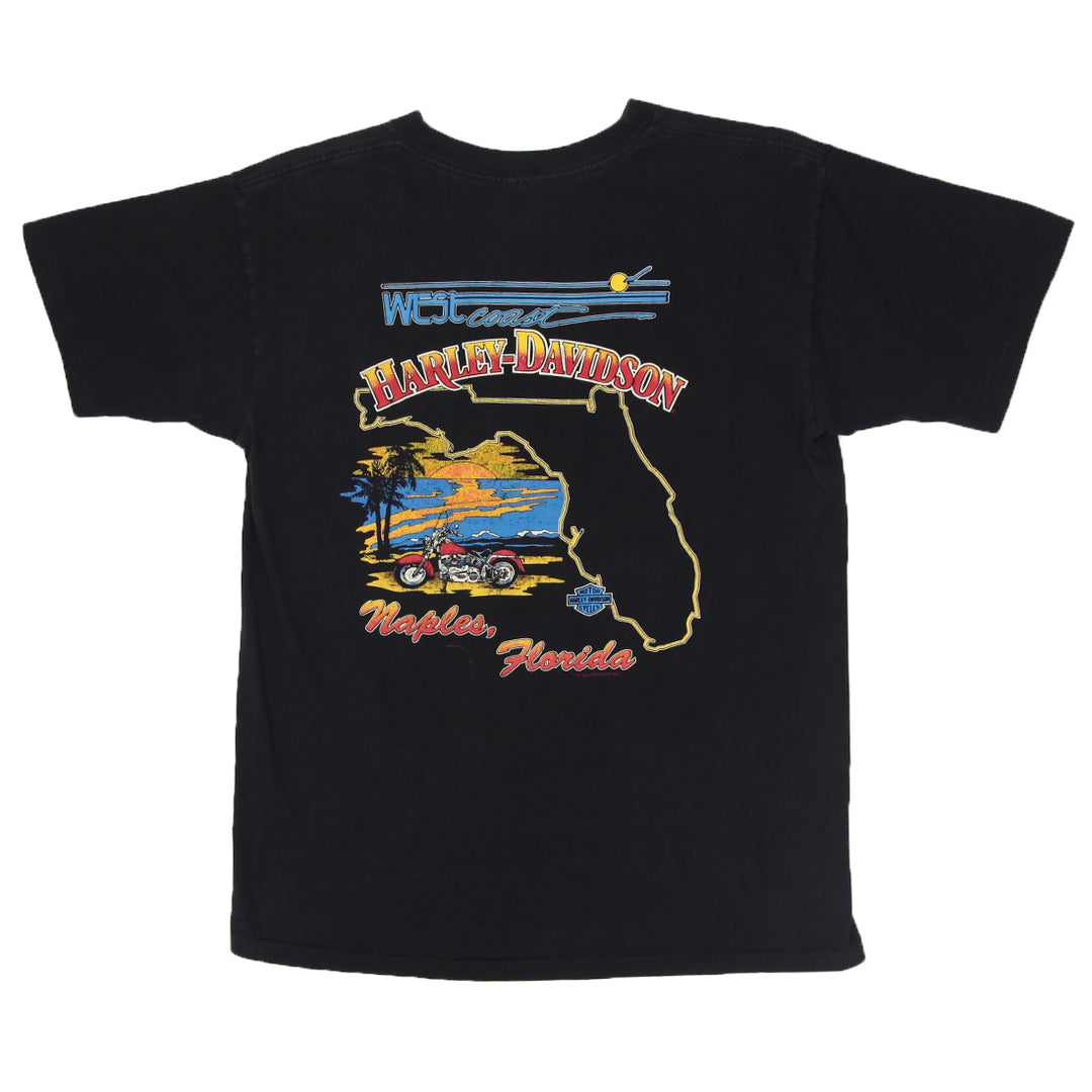 1994 Vintage Harley Davidson Westcoast Florida T-Shirt S.Stitch Made in USA M - Migration_T-Shirts - B2G1, Category_Default Category/VINTAGE, Category_Default Category/VINTAGE/MEN - side view