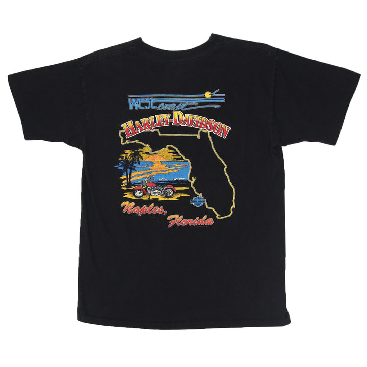 1994 Vintage Harley Davidson Westcoast Florida T-Shirt S.Stitch Made in USA M - Migration_T-Shirts - B2G1, Category_Default Category/VINTAGE, Category_Default Category/VINTAGE/MEN - side view