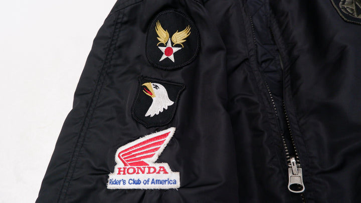 Vintage Flight Deck USA Nylon Zip Up Bomber Reversible Jacket | Migration_Jacket - Alternate View | Fashion Rerun