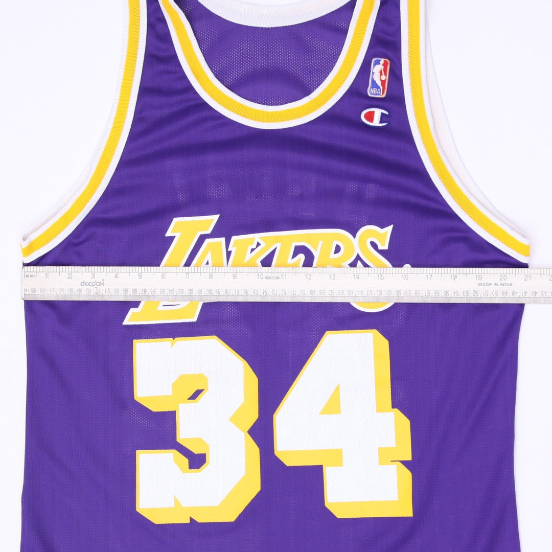 Vintage 1996 Champion Shaquille O'Neal Los Angeles Lakers Jersey Size 44 USA