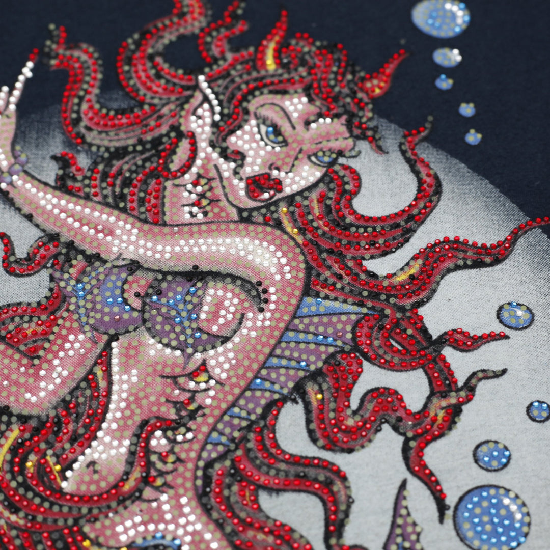 Y2K Mens Ed Hardy Mermaid Trident Rhinestone Archival Size XL