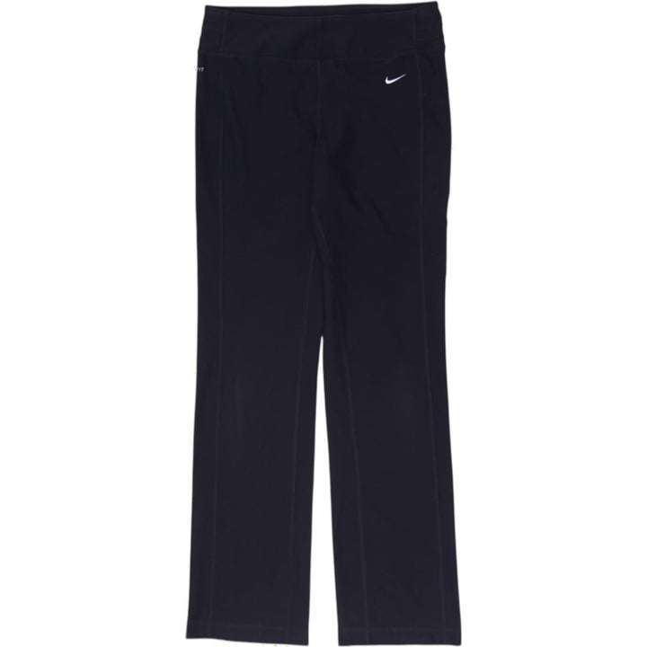 Ladies Nike Dri-FIT Straight Leg Active Pants Black Size S