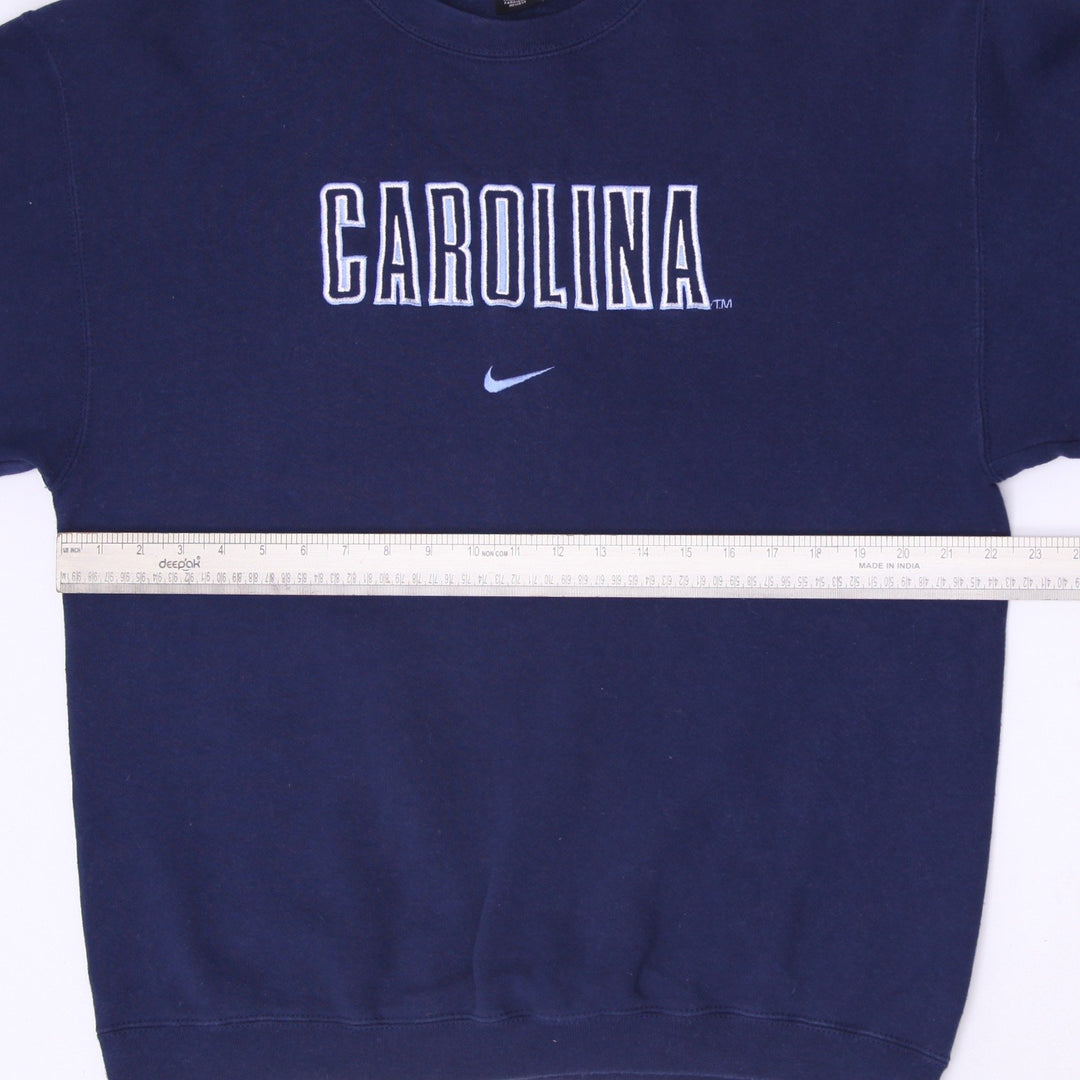 Vintage 90s Nike Center Swoosh Carolina UNC Crewneck Sweatshirt Size L