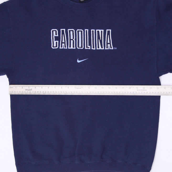 Vintage 90s Nike Center Swoosh Carolina UNC Crewneck Sweatshirt Size L