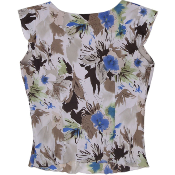 Y2K Ladies Daniel Laurent Abstract Floral Sleeveless Cap Sleeve Size M