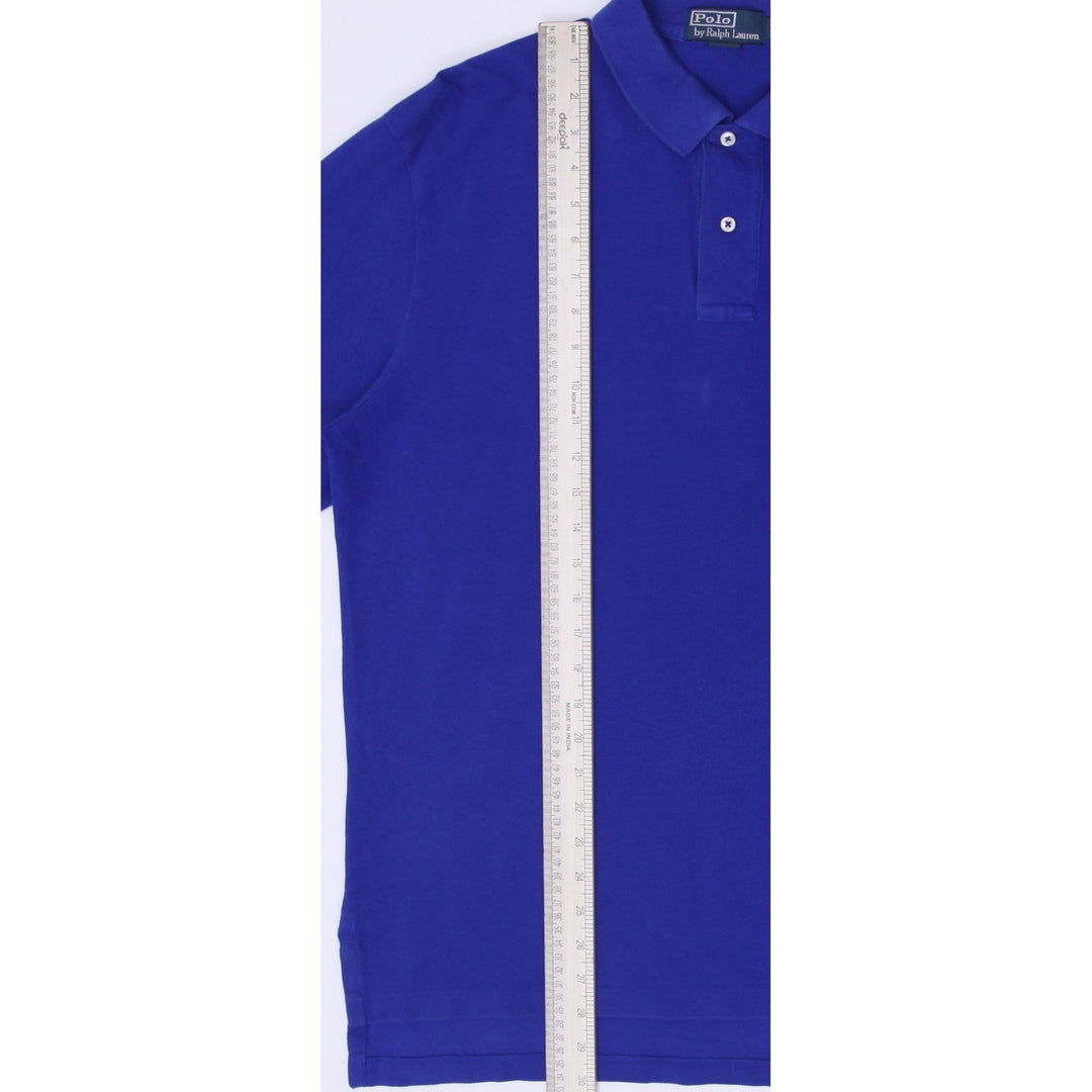 Mens Polo Ralph Lauren Long Sleeve Polo T-Shirt Blue Cotton Casual Size L