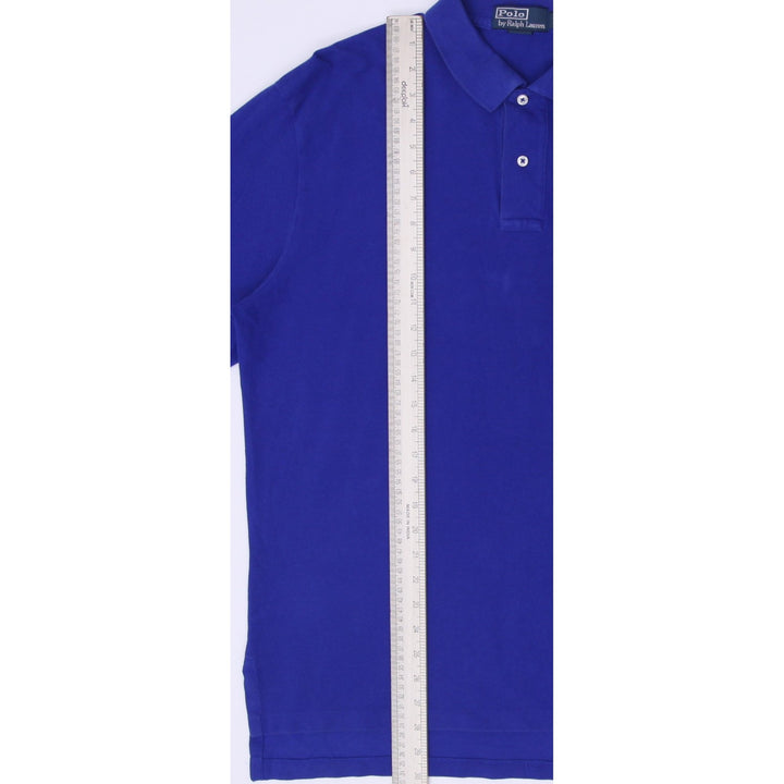 Mens Polo Ralph Lauren Long Sleeve Polo T-Shirt Blue Cotton Casual Size L