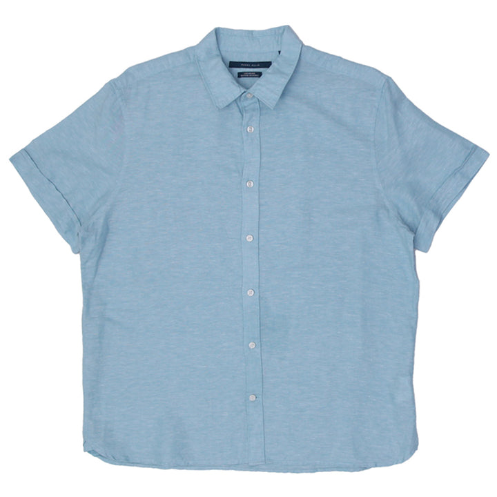 Mens Perry Ellis Linen Blend Short Sleeve Shirt