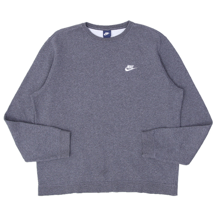 Mens Nike Embroidered Crewneck Sweatshirt Gray - Fashion Rerun Vintage Migration_Sweaters