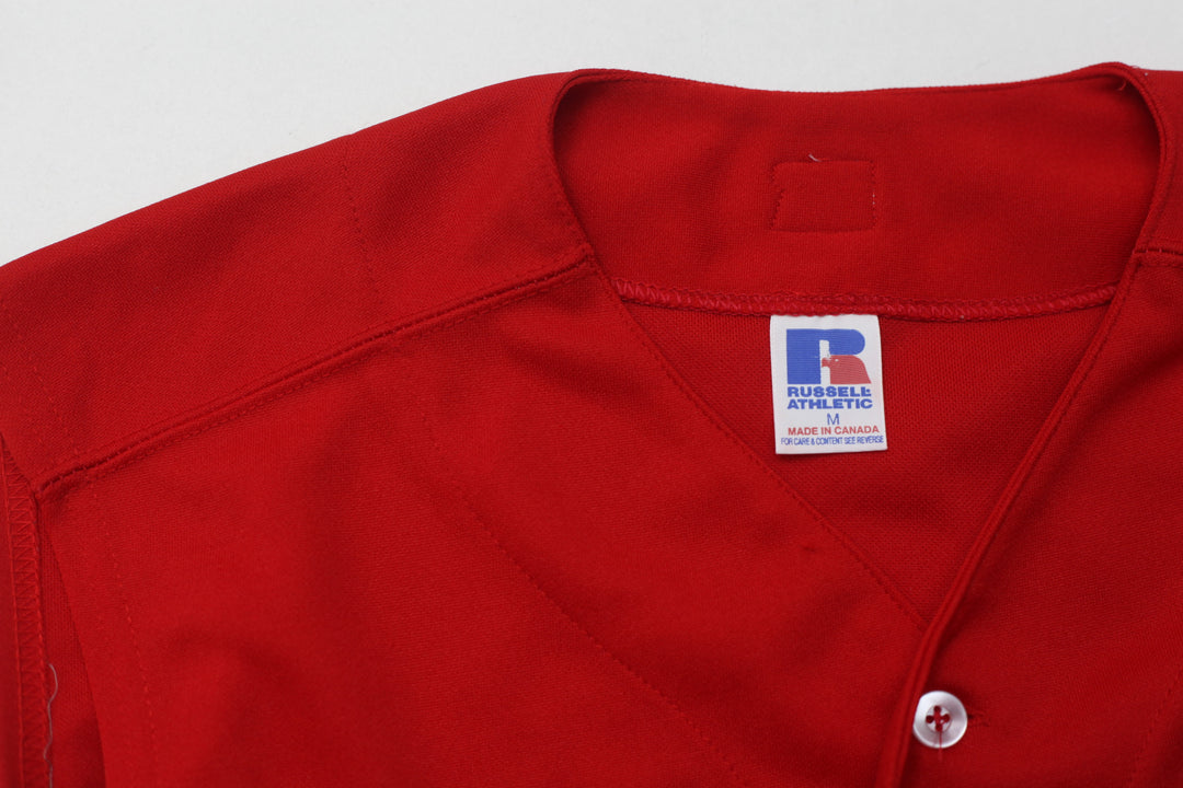 Vintage Russell Athletic Red Sleeveless Button Jersey