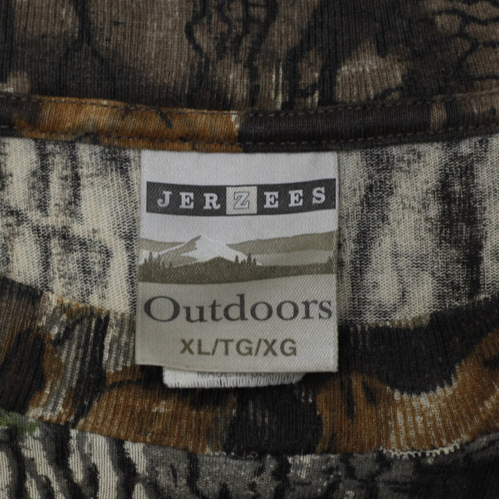 Vintage Jerzees Outdoors Camouflage Pattern Long Sleeve T-Shirt | Migration_T-Shirts - Back View | Fashion Rerun