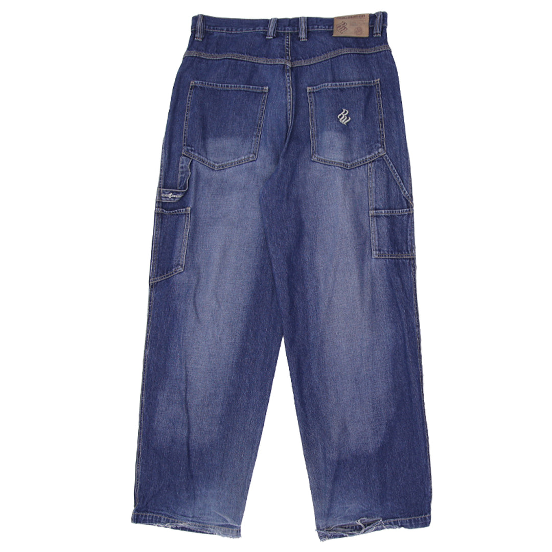 Y2K Mens Rocawear Baggy Wide Leg Straight Jeans