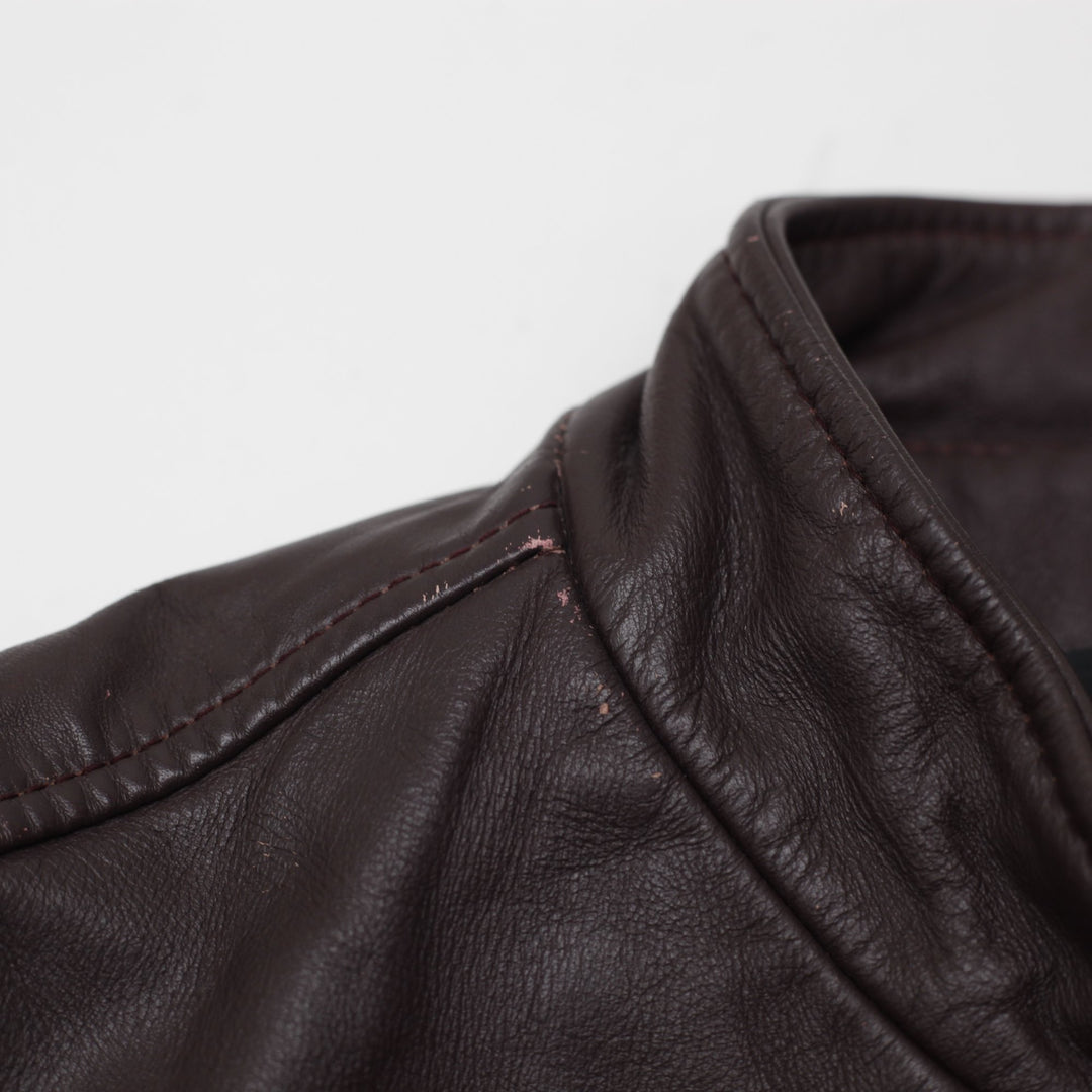 Vintage McMaster University Full Leather Varsity Jacket Size 46