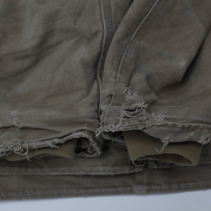 Mens Carhartt Sandstone Ridge Coat Full Zip Distressed Jacket Size L