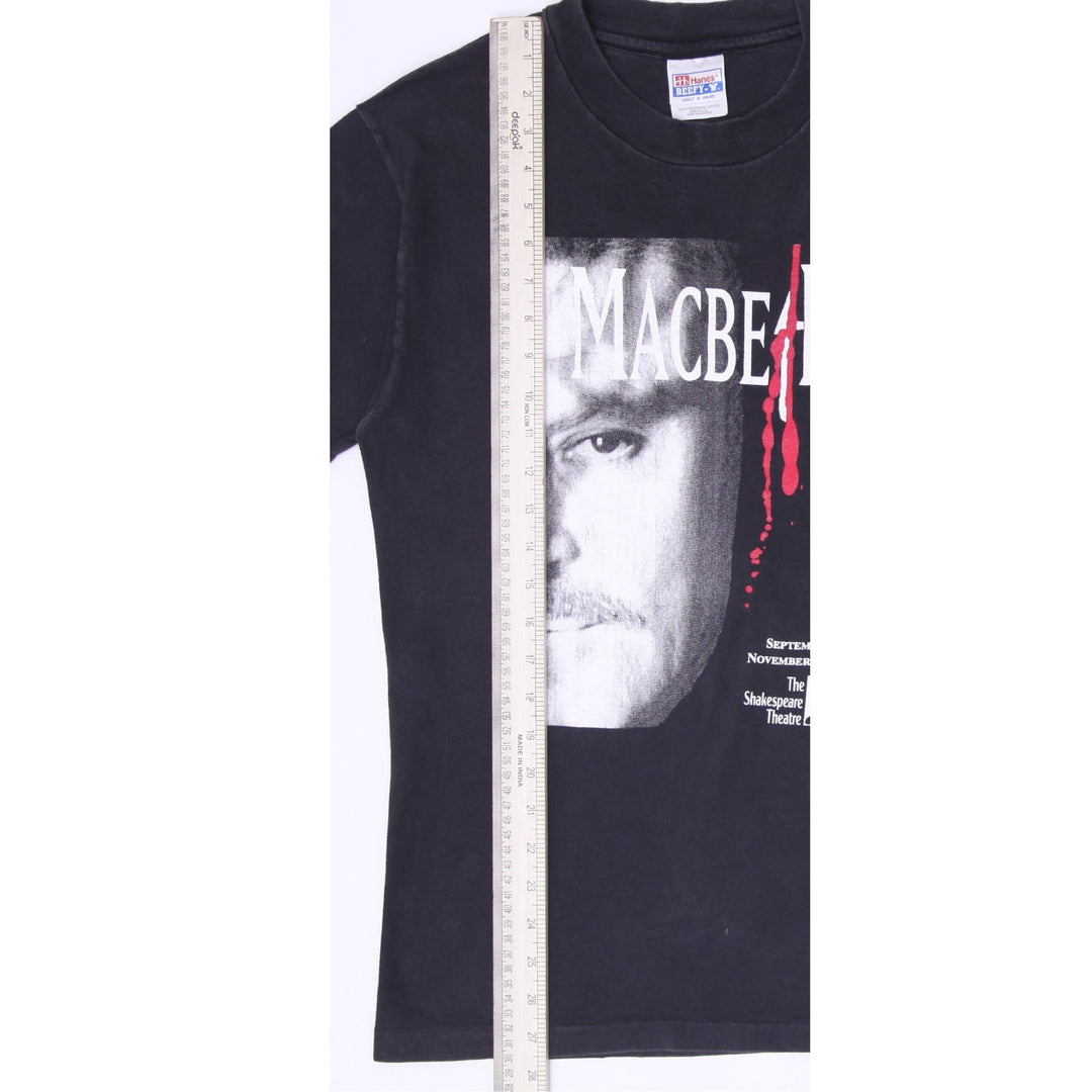 Vintage 90s Macbeth Theatre Promo T-Shirt Medium Black Single Stitch Made In USA