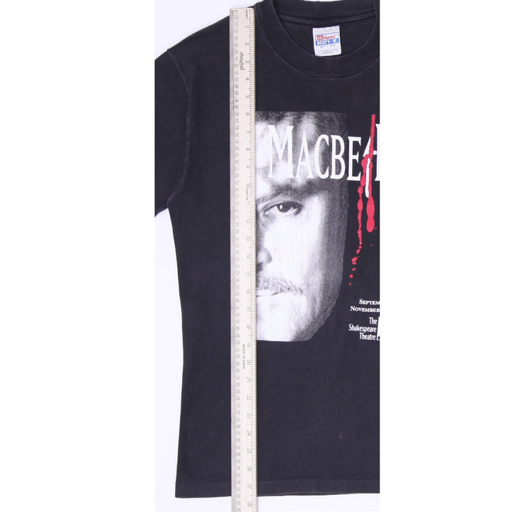 Vintage 90s Macbeth Theatre Promo T-Shirt Medium Black Single Stitch Made In USA