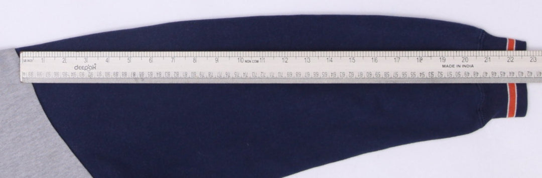 Vintage Mens Nike Crewneck Sweatshirt Gray Navy Cotton Retro | Migration_Sweatshirt - View 10 | Fashion Rerun
