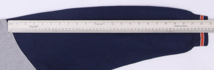 Vintage Mens Nike Crewneck Sweatshirt Gray Navy Cotton Retro | Migration_Sweatshirt - View 10 | Fashion Rerun