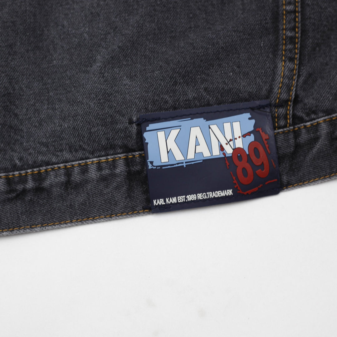 Mens Embroidered Kani 89 Trucker Denim Jacket