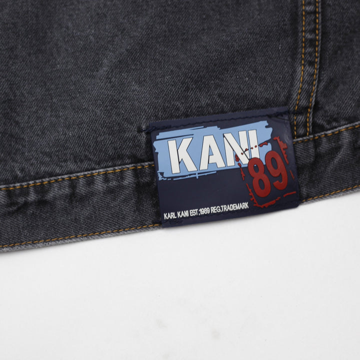 Mens Embroidered Kani 89 Trucker Denim Jacket