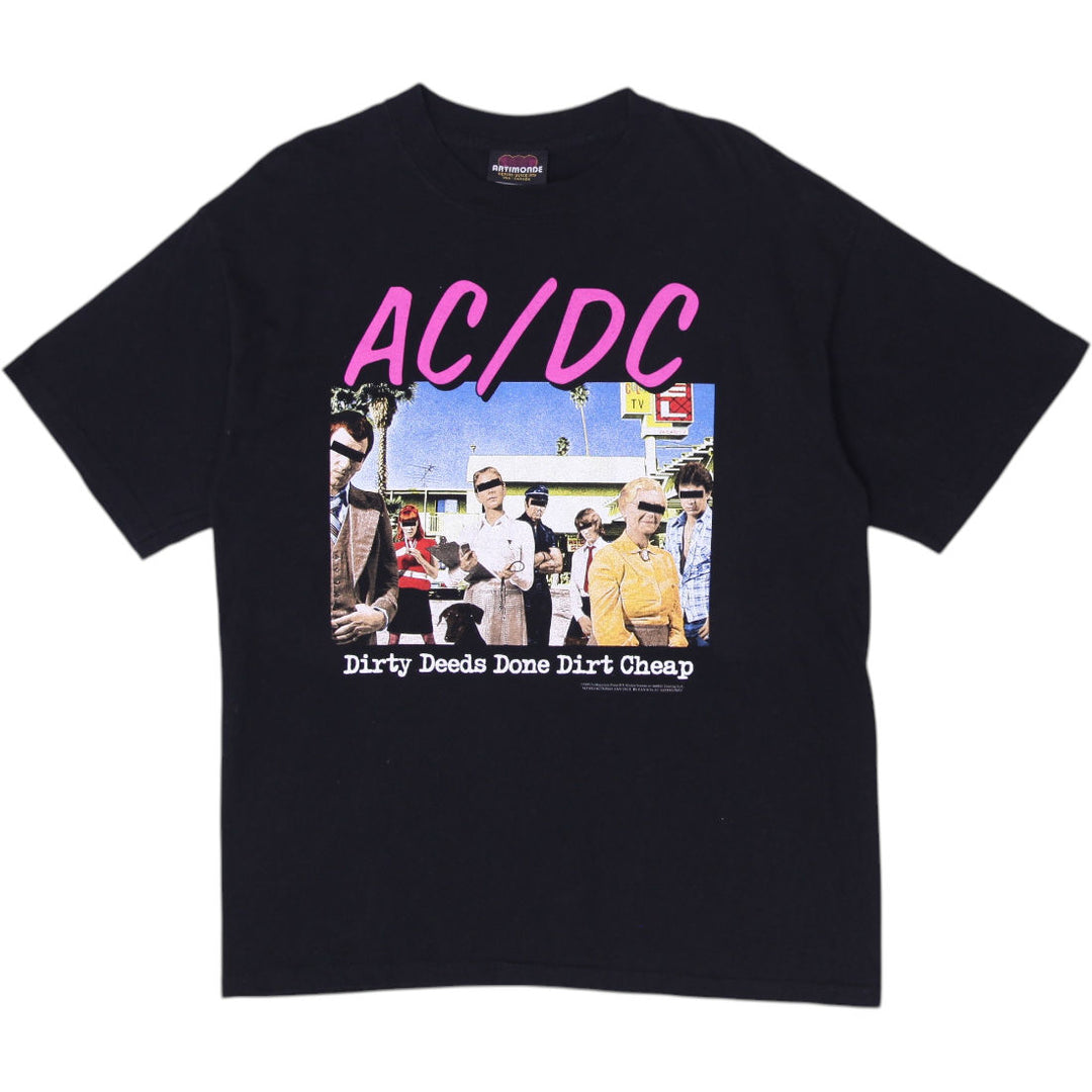 Vintage AC/DC Dirty Deeds Done Dirt Cheap Band T-shirt Size L | Migration_T-Shirts | Fashion Rerun