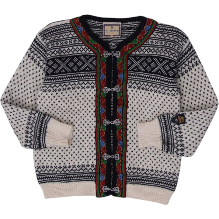 Vintage Ladies Dale of Norway Wool Cardigan Sweater Nordic Ski Knit Silver Clasps | Migration_Jumper & Knitwe | Fashion Rerun