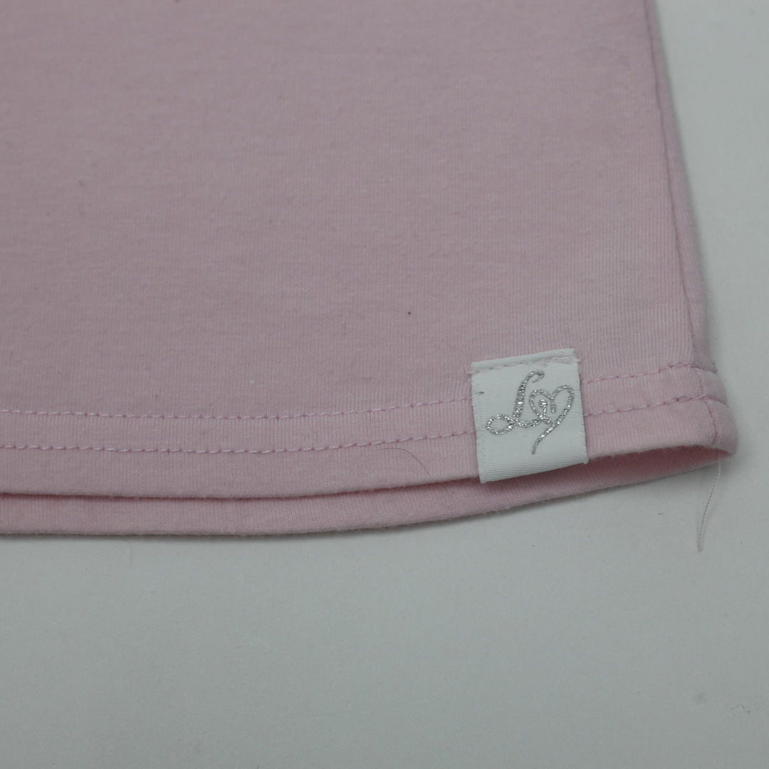 Y2K Ladies Lipsy Angel Pink T-Shirt Rhinestone Graphic Size M