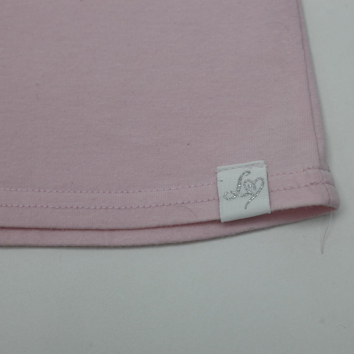 Y2K Ladies Lipsy Angel Pink T-Shirt Rhinestone Graphic Size M