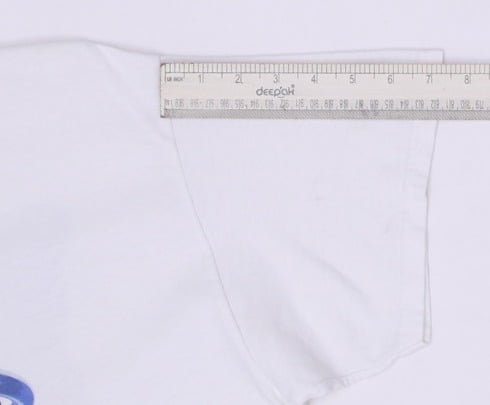 Mens Pop Smoke Large Vlone Halo Rap Graphic Tee White Hip Hop T-Shirt