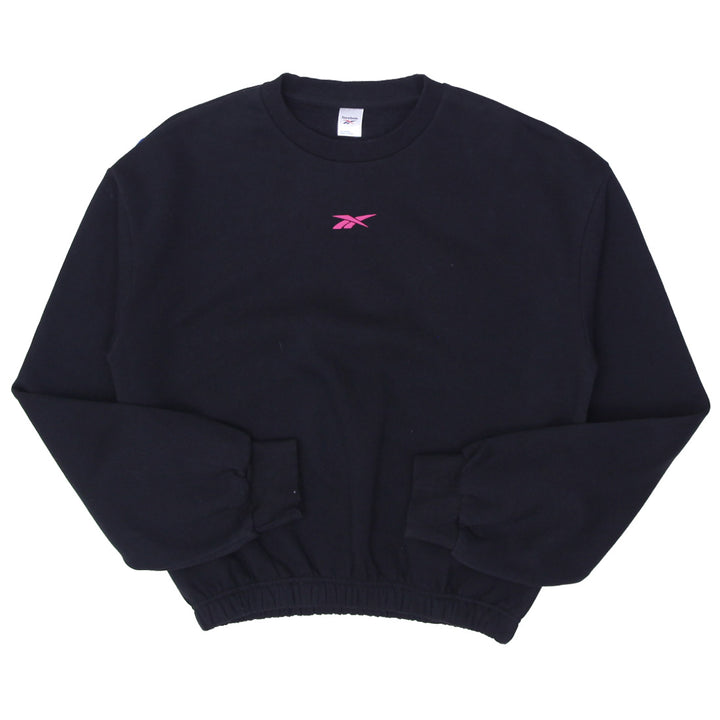 Ladies Reebok Logo Black Sweatshirt - Fashion Rerun Vintage Migration_Sweaters