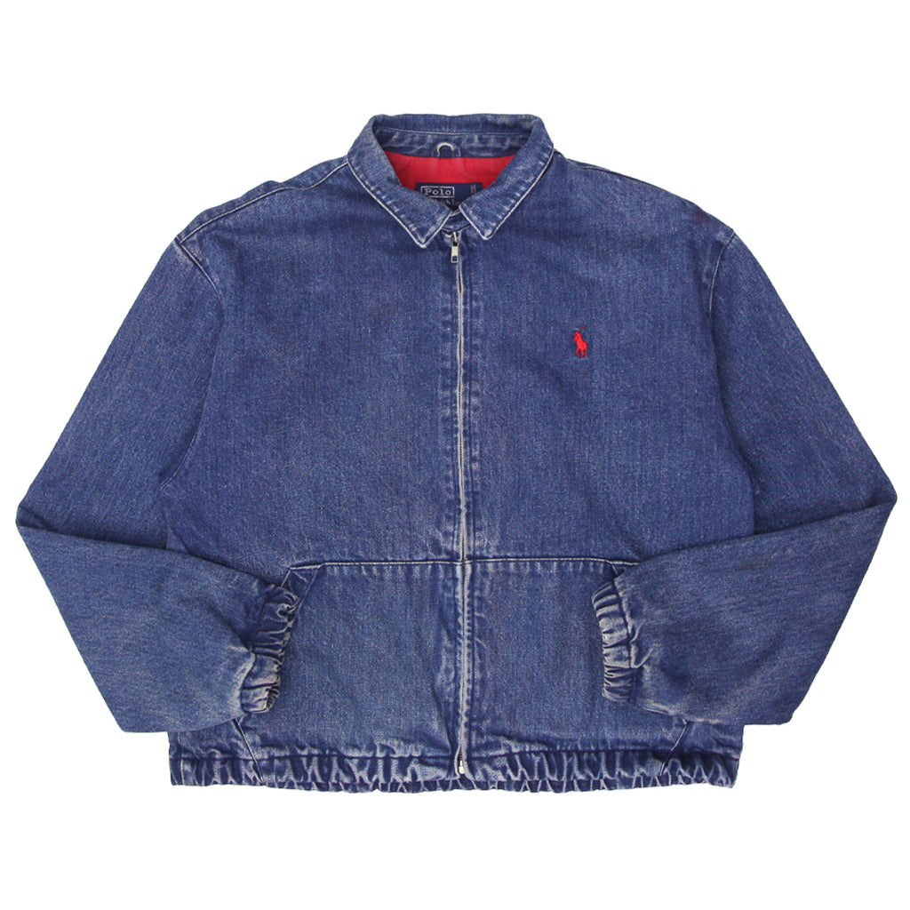 Shop Vintage Polo by Ralph Lauren Denim Harrington Jacket