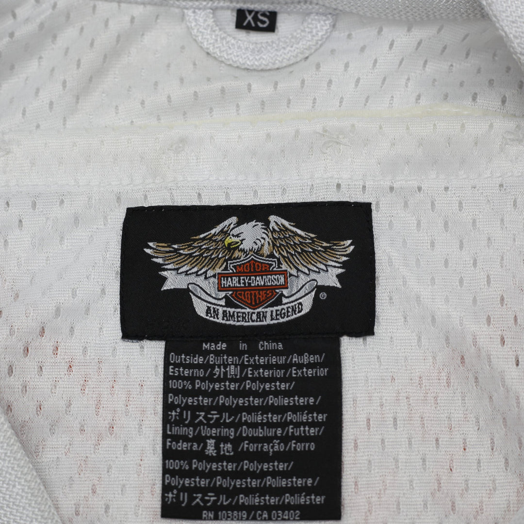 Vintage Ladies Harley Davidson Heavyweight Mesh Biker Jacket Size XS