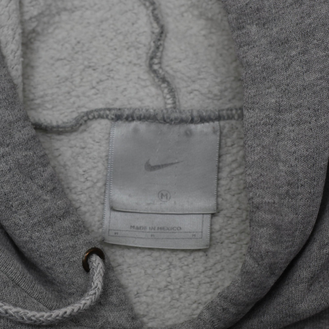 Vintage Nike Embroidered Center Swoosh Logo Gray Pullover Hoodie M | Migration_Hoodies - Back View | Fashion Rerun