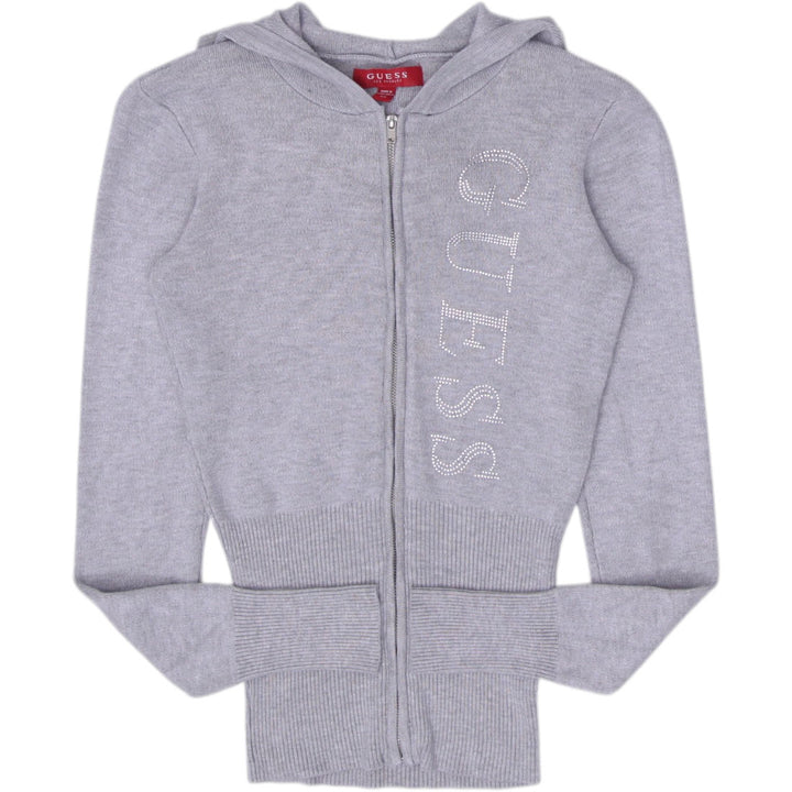 Y2K Ladies Guess Full Zip Sparkle Hoodie Size XS