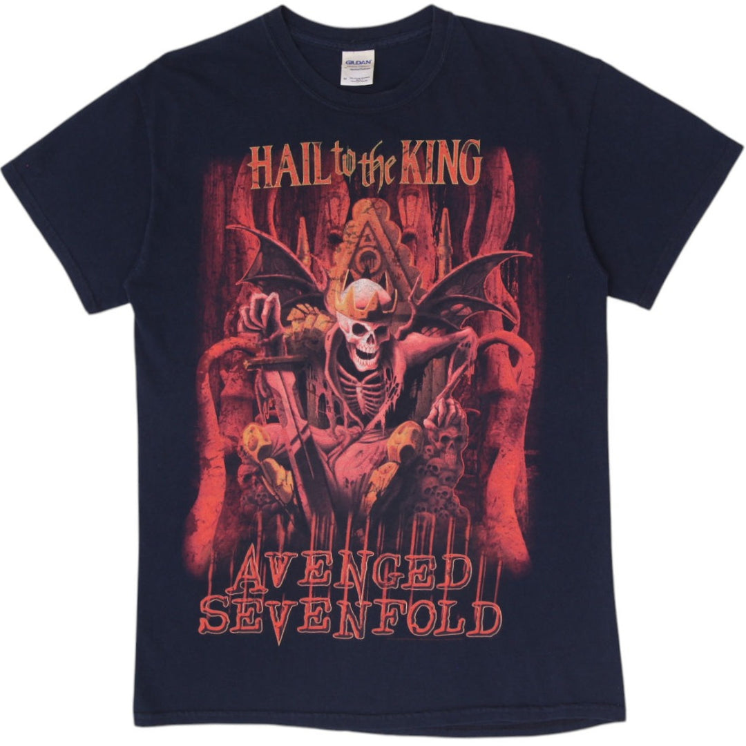 Mens Avenged Sevenfold "Hail To The King" Graphic Band T-Shirt Black Metal M