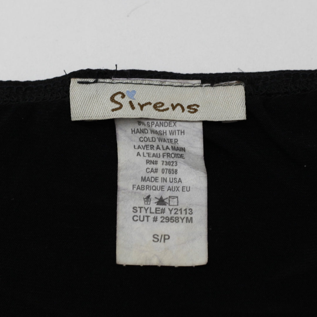 Y2K Ladies Sirens Black Ruched Halter Neck Tank Top