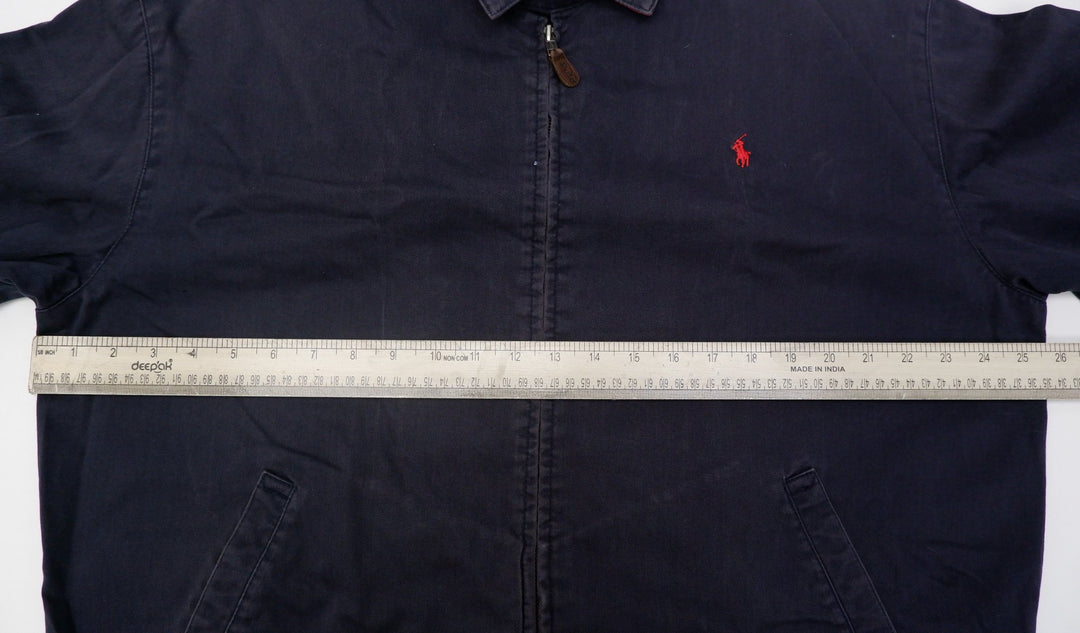 Vintage Mens Polo Ralph Lauren Jacket Navy Full Zip Harrington