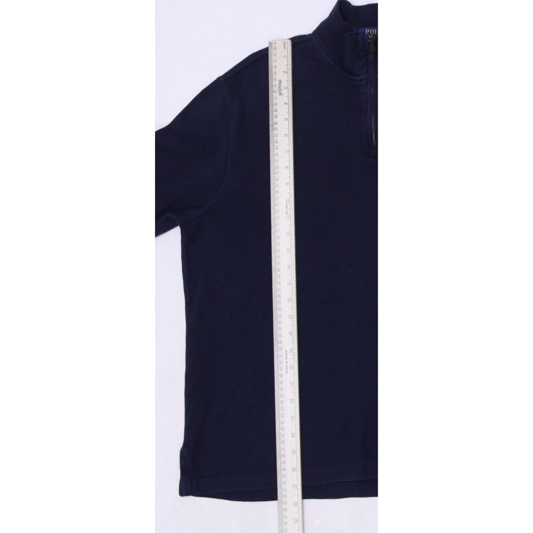 Mens Polo Ralph Lauren Estate Rib Navy Quarter Zip Sweater L | Migration_Knitwear & Sweaters RL Collection - | Fashion Rerun