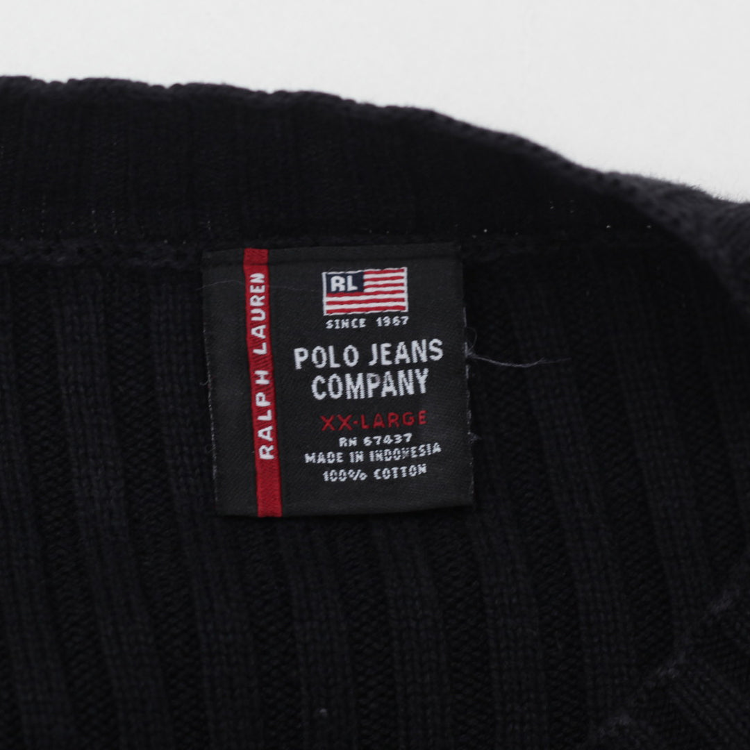 Vintage Polo Jeans Company Rib Sweater Black - Fashion Rerun Vintage Migration_Sweaters