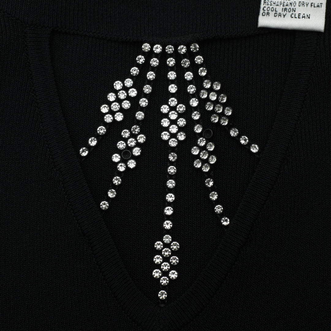 Y2K Ladies Rhinestone Sleeveless Tank Top Size L | Migration_Y2K Tops - Detail View | Fashion Rerun
