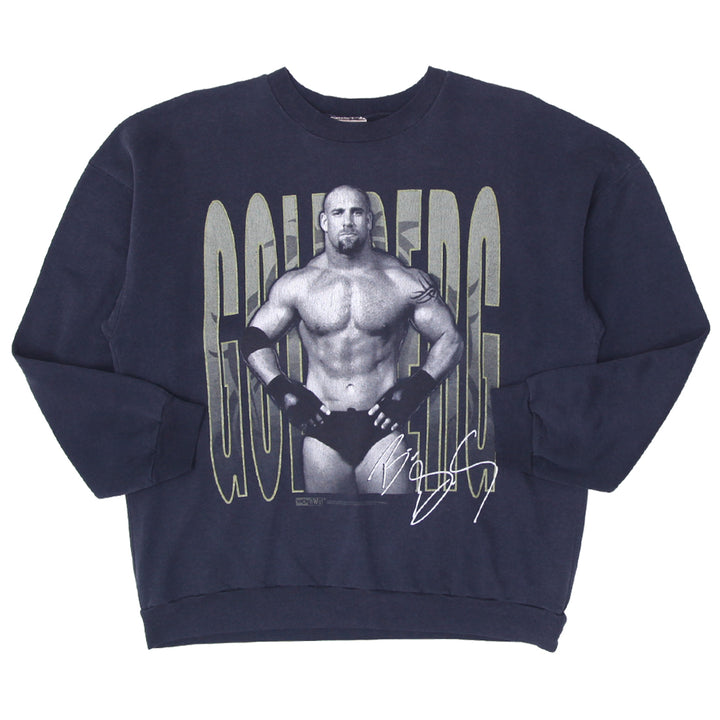 Vintage WCW Goldberg Wrestling T-Shirt Made in Canada Signed Print Size Large - Fashion Rerun Vintage Migration_Sweaters
