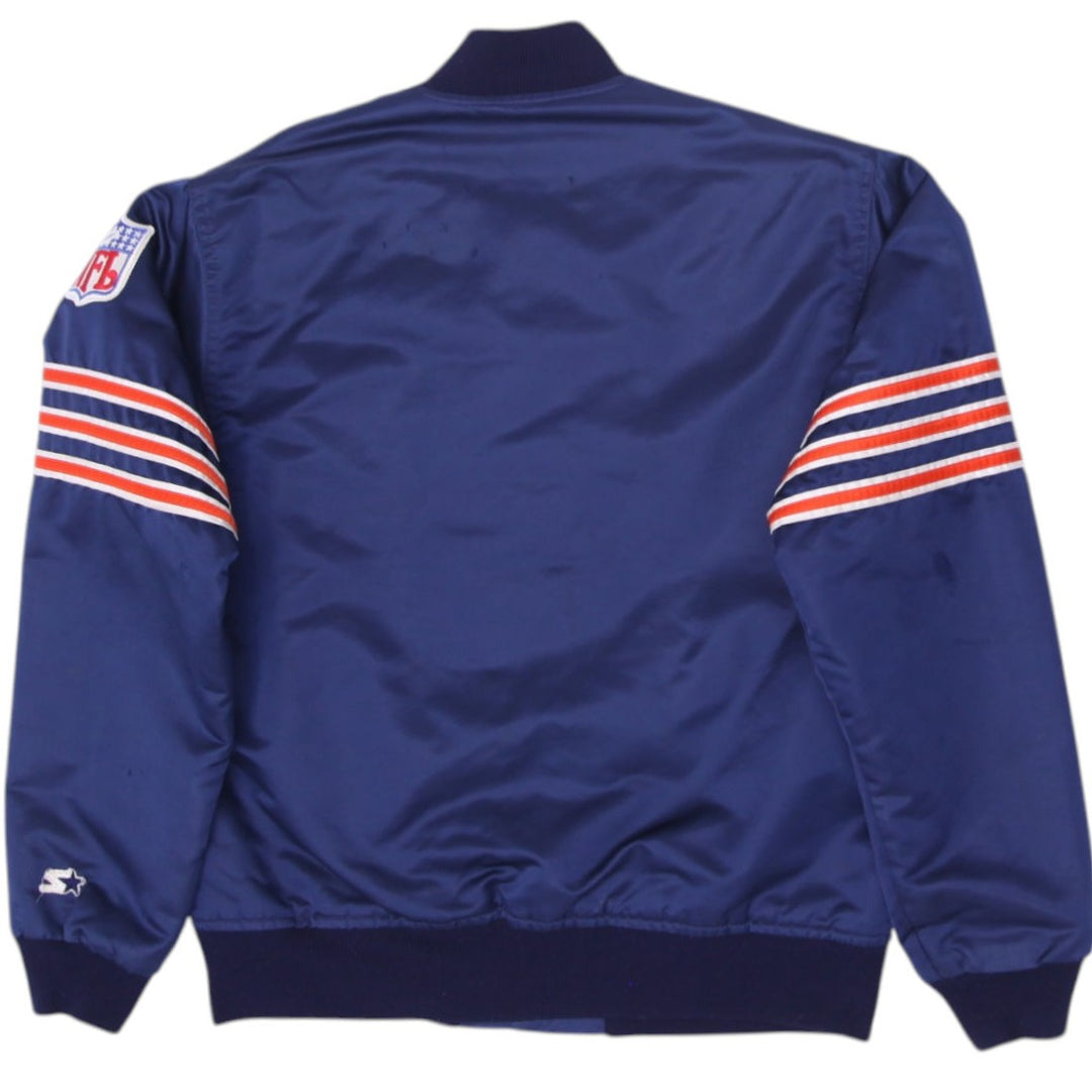 Vintage Chicago Bears NFL Starter Satin Bomber Snap Button Jacket M | Migration_Jackets - Side View | Fashion Rerun