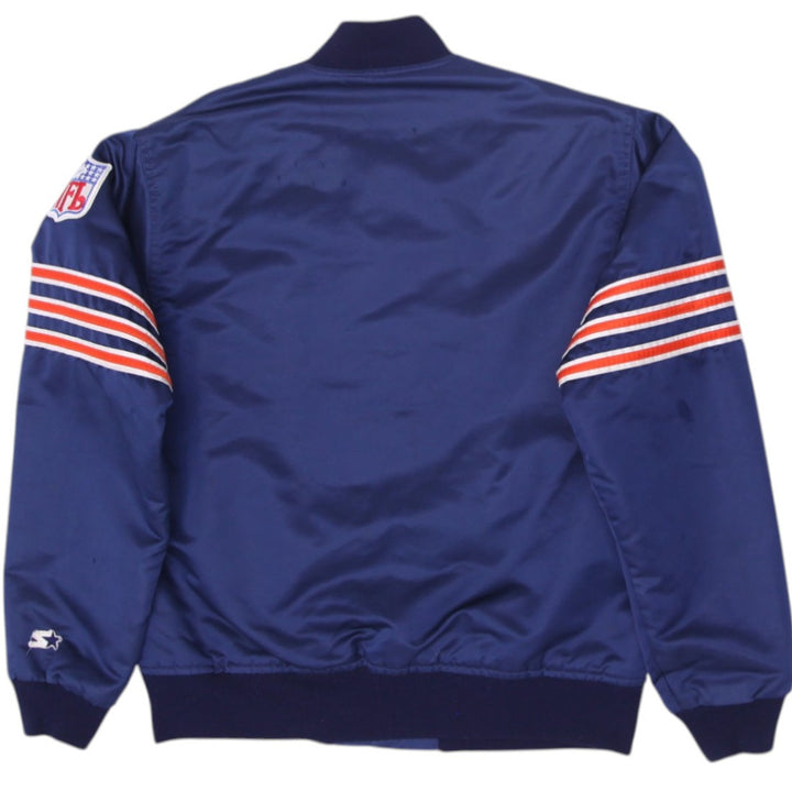 Vintage Chicago Bears NFL Starter Satin Bomber Snap Button Jacket M | Migration_Jackets - Side View | Fashion Rerun