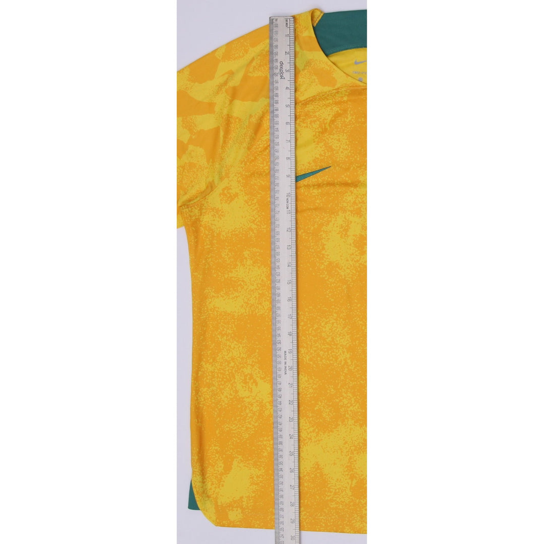 Mens Nike Australia 2022-23 Home Football Shirt Jersey Nike Gold Yellow Size L
