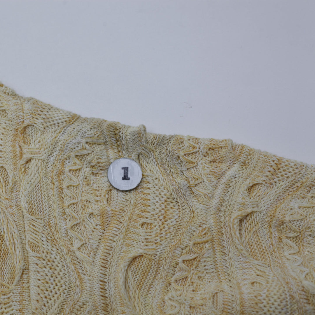 Vintage 1990s Knitpia Italy 3D Textured Knit Pattern Sweater | Migration_Knitwear & Sweaters - Alternate View | Fashion Rerun