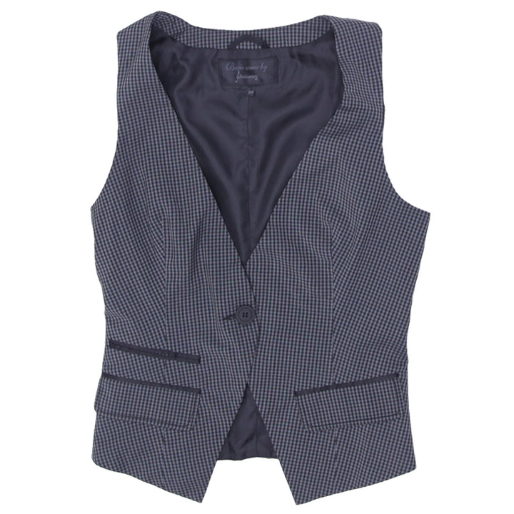 Y2K Ladies Basic Wear By Stradivarius Gingham Vest