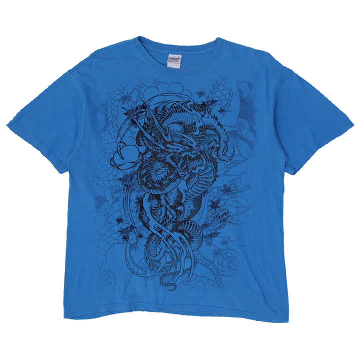 Y2K Mens Gildan Miami Ink Dragon T-Shirt