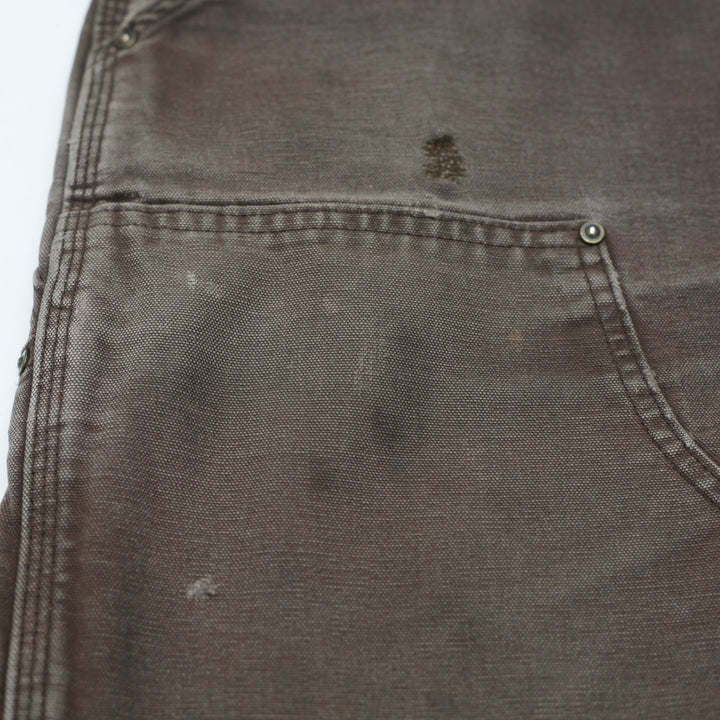 Mens Carhartt B136 DKB Double Knee Pants 36x34 Brown Thrashed Distressed