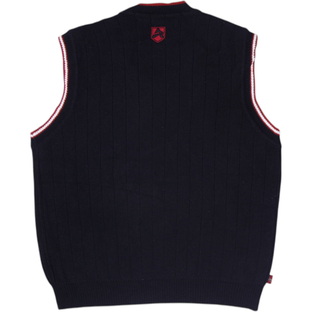 Vintage Mens 90s Avirex Cable-Knit Sweater Vest Size L
